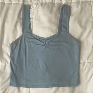 blue crop top